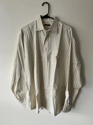 Burberry London Vintage Men’s Large Long Sleeve Striped Button-Down Shirt - Image 1 of 4