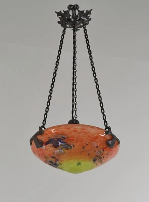 Pequeño Le Verre Francais SCHNEIDER Francés Art Deco colgante araña 1925 Francia Foto 1 de 4