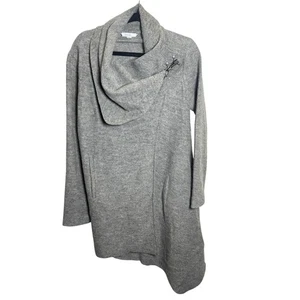 Suéter Granate Hill Mujer 6 Gris Lana Chal Cuello Abrigo Cárdigan Abrigo - Imagen 1 de 10