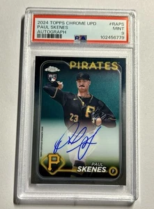 Paul Skenes 2024 Topps Chrome Update On Card Rookie Autograph #RA-PS PSA 9 Auto - Picture 1 of 2