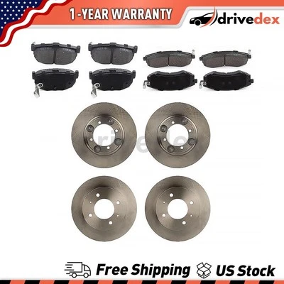 Rotores delanteros traseros pastillas de freno semimetálicas para Hyundai Elantra 1997 1998_DV Foto 1 de 4