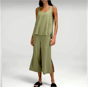 Lululemon Tank Top Jumpsuit 23" SZ 2 NWT Olive Green - Picture 1 of 5