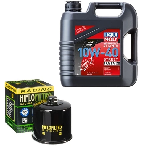 Triumph Street Triple 765 R ABS HD01A 18, LM 10W-40 Race 4L, HiFlo Ölfilter Set - Bild 1 von 1