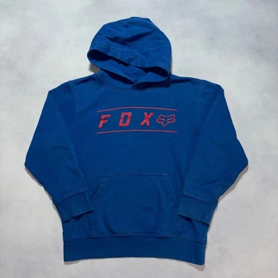 Sudadera con Capucha Fox Racing Juvenil Talla Grande Azul Gráfico Logo Pullover Sudadera Roja Y2K Foto 1 de 4