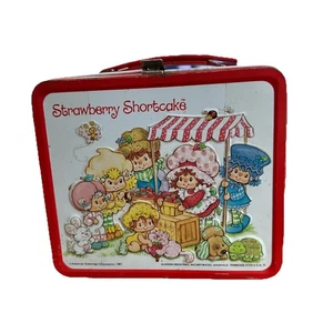 Aladdin Strawberry Shortcake Vintage 1981 Metal Lunchbox - No Thermos - Picture 1 of 19