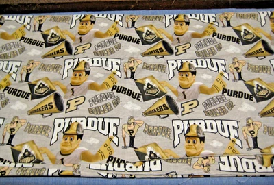 FABRIQUE INNOVATIONS PURDUE UNIVERSITY COTTON PRINT FABRIC 1.2 YDS. CRAFTS DECOR - Image 1 of 3