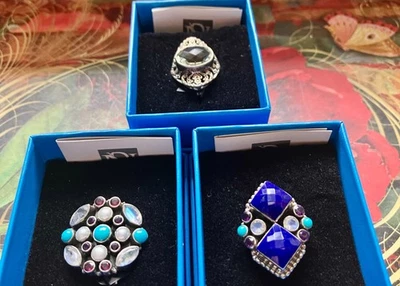 Lote ANILLO PLATA ESTERLINA PRASIOLITA PIEDRA LUNAR TURQUESA LAPISLÁZULITA NICKY BUTLER 8 MG Foto 1 de 4