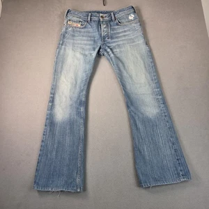 Diesel Jeans Mens 30x30 Light Blue Zathan Bootcut Made in Italy 0070Z Tag 38x32 - Picture 1 of 15