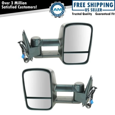 Juego de pares de espejos retrovisores laterales eléctricos con señal de humo y calefacción para 03-07 Chevy GMC Foto 1 de 4