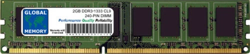 2GB DDR3 1333MHz PC3-10600 240-PIN DIMM MEMORY RAM FOR DESKTOPS/PCs/MOTHERBOARDS - Image 1 of 1