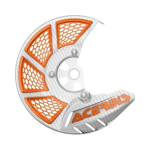 Acerbis White Orange Vented X-Brake Disc Cover w/ Mount Husqvarna 14-19 TC85 KTM — 第 1/1 张图片