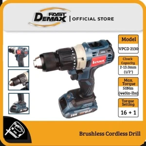 "LEVER" Brushless Cordless Drill ( Model : VPCD 2130 ) Electric Drill Machine - Picture 1 of 18