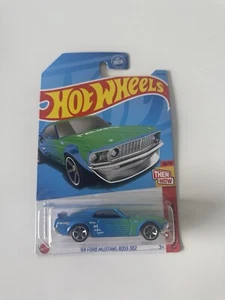 2023 Hot Wheels #244 Then and Now 10/10 '69 FORD MUSTANG BOSS 302 Blue w/MC5 Sp - Picture 1 of 1