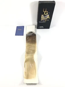 Extensiones de cabello Ugeat 16 pulgadas punta plana cabello humano piano marrón oscuro a rubio 50 g - Imagen 1 de 7