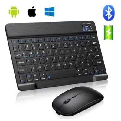 Mini Wireless Keyboard and Mouse for Android, IOS, PC with Bluetooth, English UK - Image 1 of 4