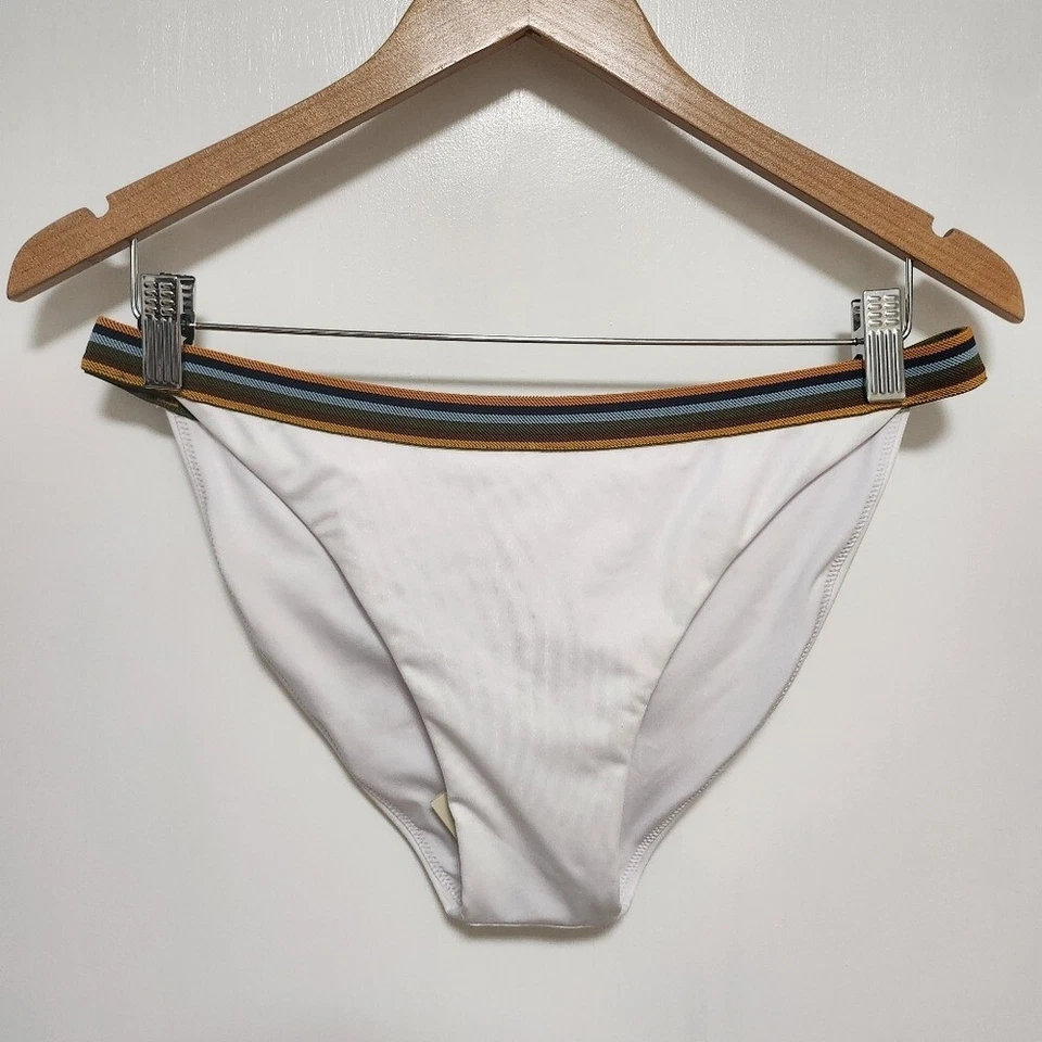 Parte inferior de bikini Faherty Sia blanca talla M Foto 1 de 4