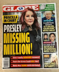 Globe Magazine June 16th ~ Priscilla Presley in Court, Missing Million! - Picture 1 of 1