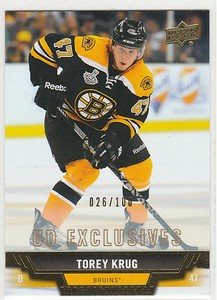 2013 13-14 Upper Deck Exclusives #3 Torey Krug 26/100