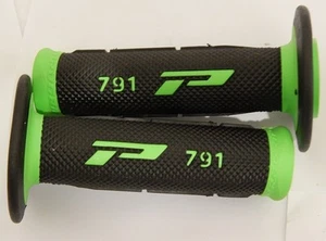 Motorcycle Grips ProGrip 791 New style 7/8" Off-road Black Green Half-Waffle new - Picture 1 of 1