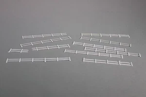 ZZ094 JOUEF train decor Ho lot  barriere cloture bois 11,5 cm 10 u - Foto 1 di 5