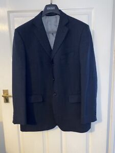 Mens Designer Suit Jacket M&s 42” 42M Medium Charcoal Wool Blend Marks Spencer 