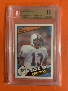 1984 Topps Football Dan Marino ROOKIE RC #123 BGS 10 PRISTINE Pop 68! - Picture 1 of 2