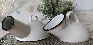 Vintage Cesco Columbian Made Hosptial Ware His & Hers Portable Urinal Bed Pans - Picture 1 of 11