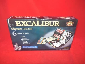 EXCALIBUR Classic Parlor Games Ulitmate Travel Pack With CASE Boxed 6 Games - Picture 1 of 4