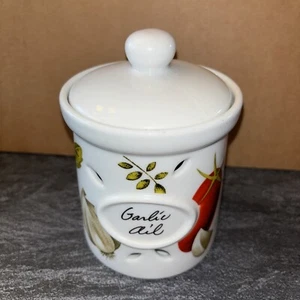 Beautiful Porcelain COUNTERTOP GARLIC HOLDER #XX - Picture 1 of 10