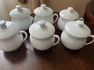 Bia Gordon Blue Pot De Creme Cup Lid Set Of 6 - Picture 1 of 8