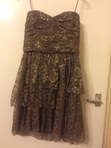 NEW Manoukian UK 14 EU 46 Bronze Taupe Strapless Cocktail Party Dress + Straps - Picture 1 of 5
