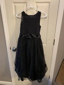 Girls Black Dress Medium Breakfast Fancy Dress - Picture 1 of 7