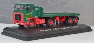 OXFORD / ATLAS EDDIE STOBART SCANIA 110 FLATBED MODEL LORRY TRUCK 1:76 SCALE - Picture 1 of 1