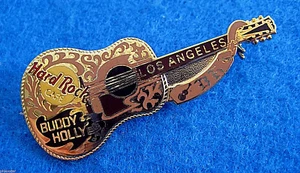 PIN LOS ANGELES BUDDY HOLLY DEAD ROCKER GIBSON SERIE DE GUITARRA Hard Rock Café - Imagen 1 de 2
