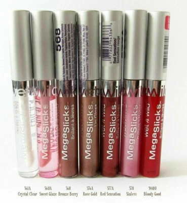 Wet n Wild MEGA SLICKS Lip Gloss Liquid Shine ~ Pick Your Shade! - Image 1 of 2