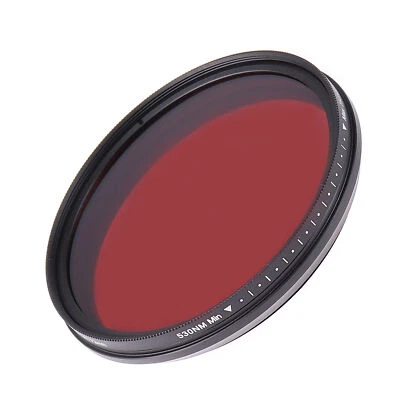 FOTGA 82mm Adjustable Infrared IR Camera Lens Filter 530nm to 680/ 720/750nm RED - Image 1 of 4