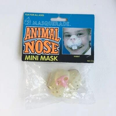 Vintage Masquerade Halloween Rabbit Rubber Nose Mask NOS - Image 1 of 2