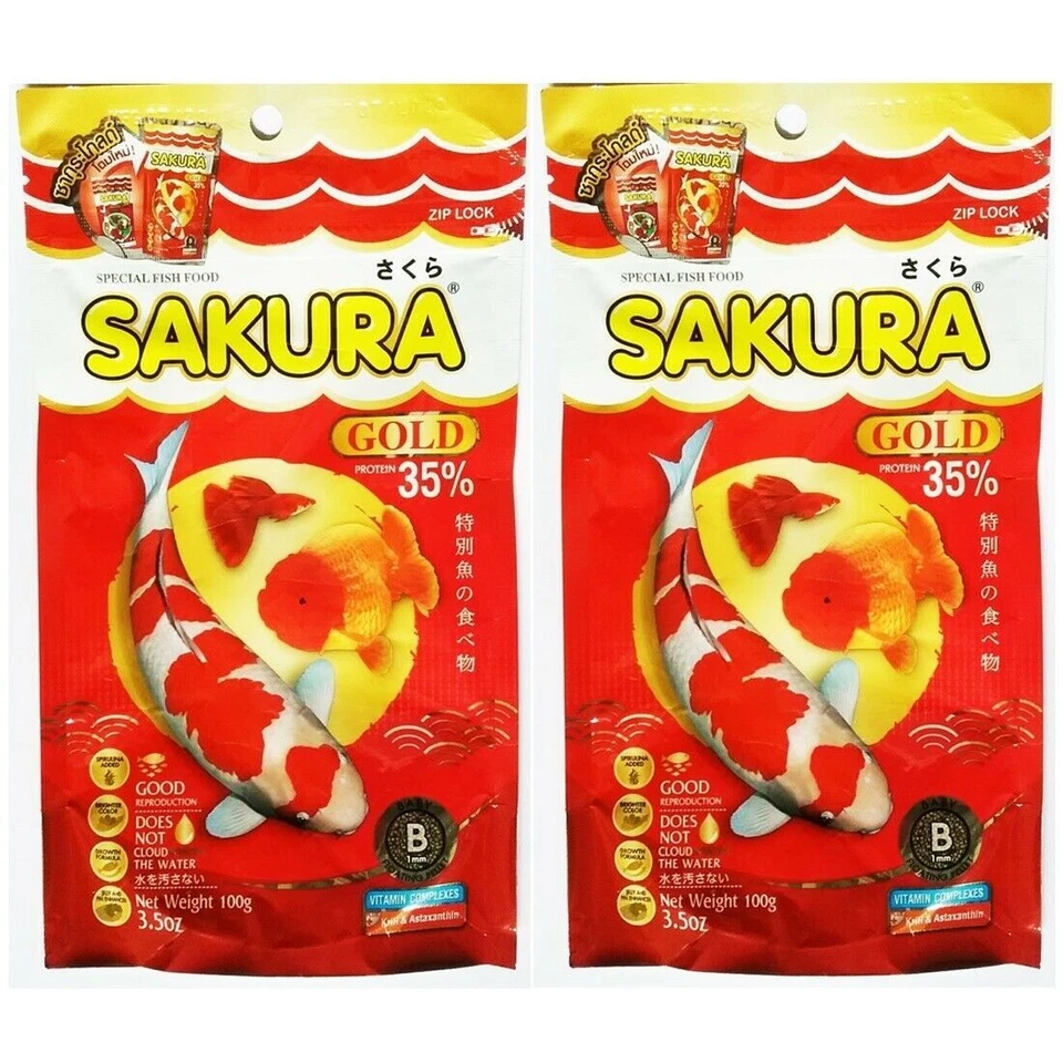 Sakura Gold Goldfish alimento para peces pellet flotante koi tropical tipo guppy acuario Foto 1 de 4