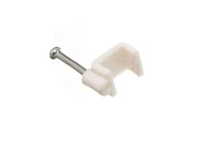 50 X BIANCO TWIN E CAVO CORD CLIPS 1.5 MM 20G4 - Foto 1 di 1