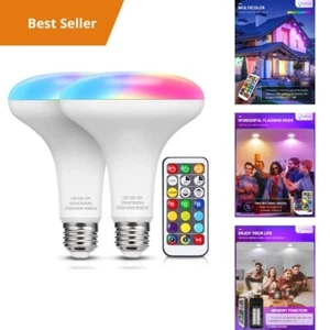 Dimmable Color Changing LED Light Bulb - 17 Color Options, Remote Control, Timer - Picture 1 of 6