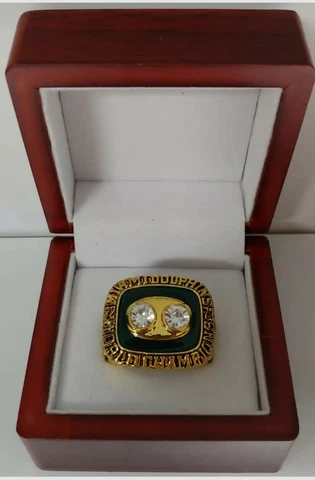 Larry Csonka - 1973 Miami Dolphins Super Bowl Ring With Wooden Display Box Cover