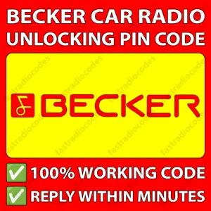 ✅BECKER CAR RADIO UNLOCKING CODE HARMAN MERCEDES BENZ PORSCHE FERRARI ALPINE✅ - Picture 1 of 3