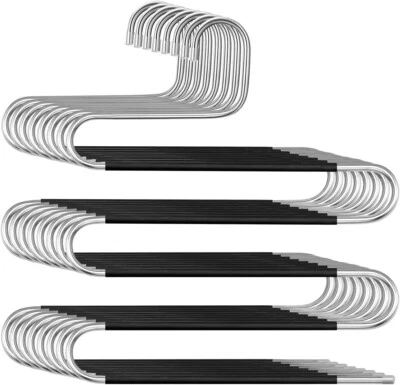 8 piezas Perchas para pantalones Tipo S Jeans Perchas para pantalones Acero inoxidable Perchas para ropa Foto 1 de 4