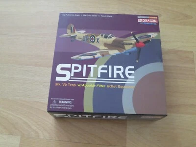 DRAGON Wings 1:72 Warbird Series Spitfire Mk.Vb Trop w/Aboukir 601st DIECAST NEW - Image 1 of 4