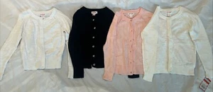 Cat & Jack Set 4 Cardigan Knit Sweater Girls Size XS 4/5/6 Button Up Long Sleeve - Picture 1 of 3
