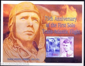 Bhutan 2002 MNH MS, Aviation, 75th Ann of 1st Trans Atlantic Flight  [Mv] - Picture 1 of 1
