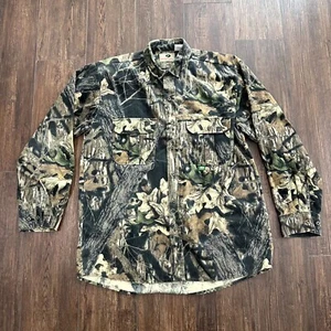 Vintage Mossy Oak Herren Camouflage Baumwolle Langarm Knopfleiste Hemden Gr. Large - Bild 1 von 8