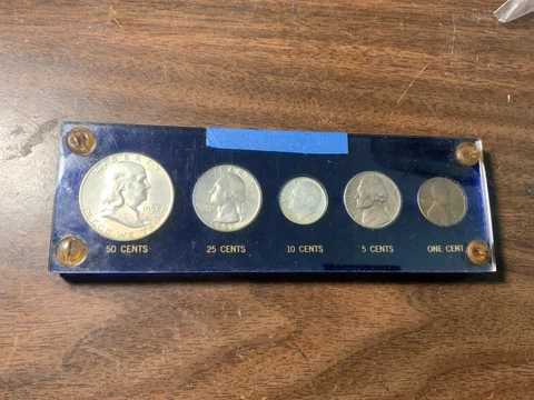 1957 PHILADELPHIA 5 COIN Proof Sets COINS 90% SILVER Cover