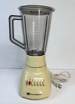 Licuadora vintage White-Westinghouse modelo WWBL10 400W 7 velocidades amarillo crema Foto 1 de 4
