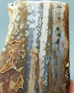 Natural Round Eye 8th Vein Ocean Jasper Agate Quartz Reiki Stone Healing - Picture 1 of 13